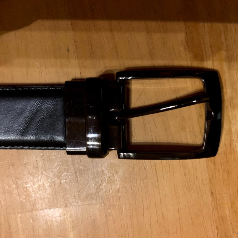 Men's Brown 34" Synthetic Leather Belt